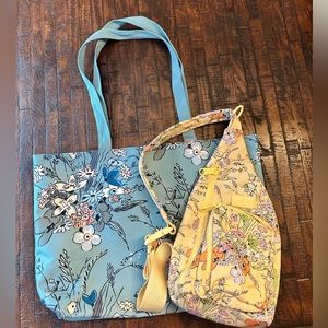 Vera Bradley Sunlit Garden Bundle Tote & Mini Sling